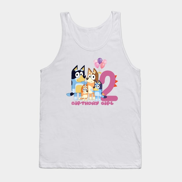 Bluey and Bingo 2 year Tank Top by Justine Nolanz